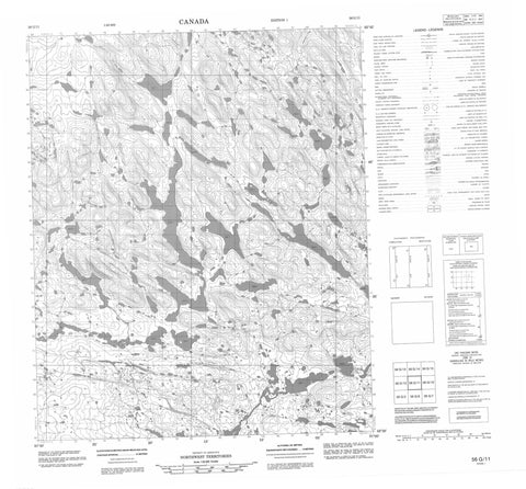 056G11 No Title Canadian topographic map, 1:50,000 scale