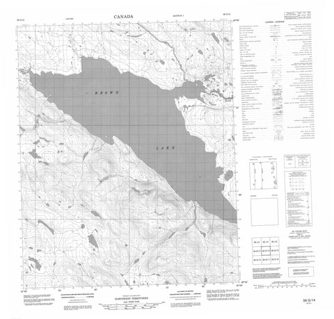 056G14 No Title Canadian topographic map, 1:50,000 scale