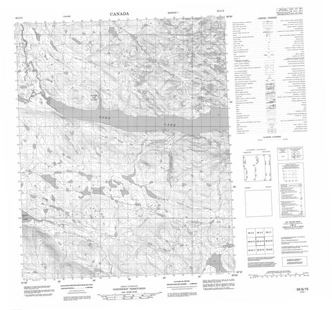 056G15 No Title Canadian topographic map, 1:50,000 scale