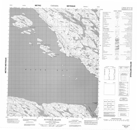 056H08 Nuvudlik Island Canadian topographic map, 1:50,000 scale