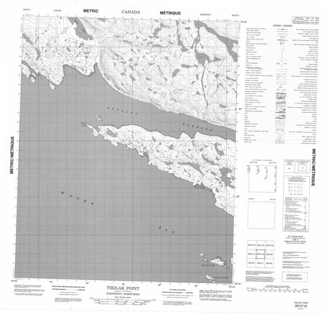 056H10 Tikilak Point Canadian topographic map, 1:50,000 scale