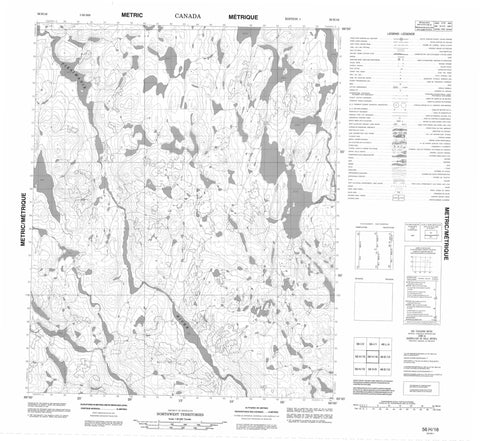 056H16 No Title Canadian topographic map, 1:50,000 scale