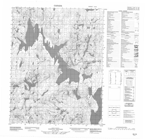 056I09 No Title Canadian topographic map, 1:50,000 scale