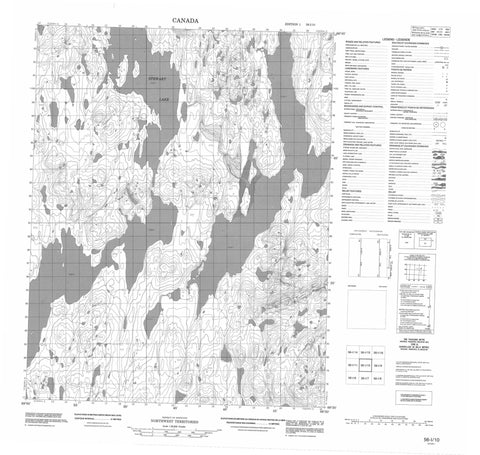 056I10 No Title Canadian topographic map, 1:50,000 scale