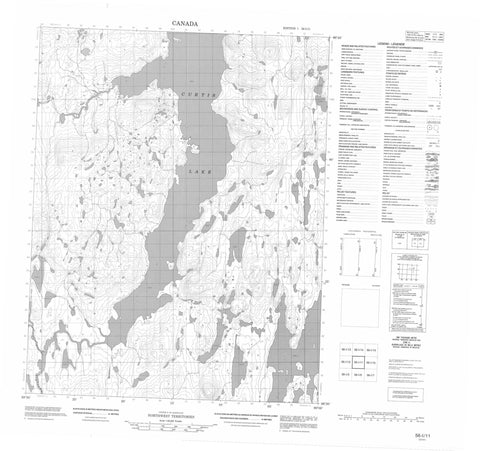 056I11 No Title Canadian topographic map, 1:50,000 scale