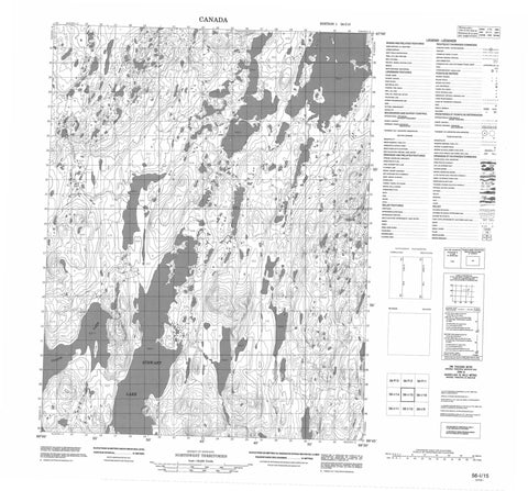 056I15 No Title Canadian topographic map, 1:50,000 scale