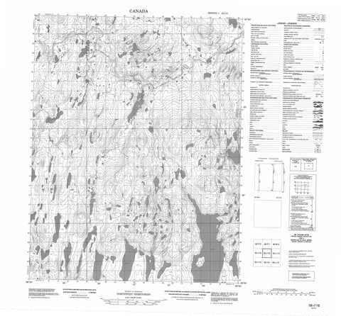 056I16 No Title Canadian topographic map, 1:50,000 scale