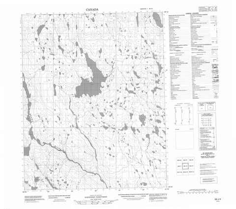 056J04 No Title Canadian topographic map, 1:50,000 scale