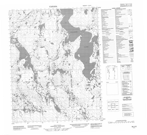 056J10 No Title Canadian topographic map, 1:50,000 scale