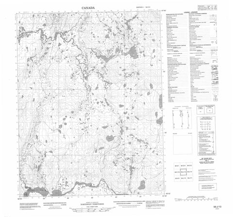 056J13 No Title Canadian topographic map, 1:50,000 scale