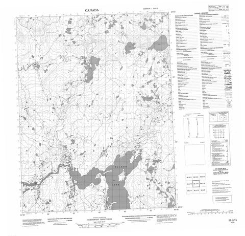 056J15 No Title Canadian topographic map, 1:50,000 scale