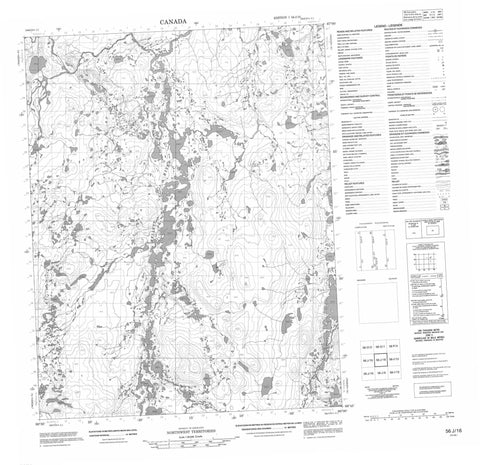 056J16 No Title Canadian topographic map, 1:50,000 scale