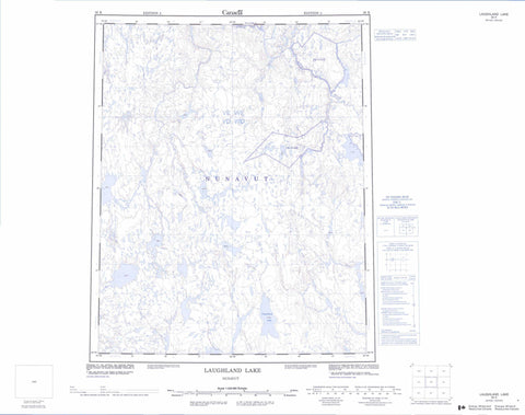 056K Laughland Lake Canadian topographic map, 1:250,000 scale