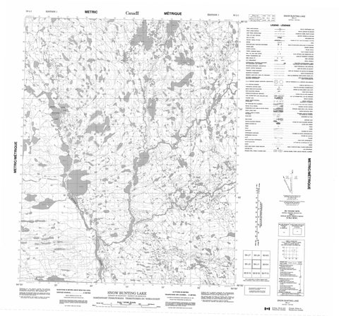 056L01 Snow Bunting Lake Canadian topographic map, 1:50,000 scale