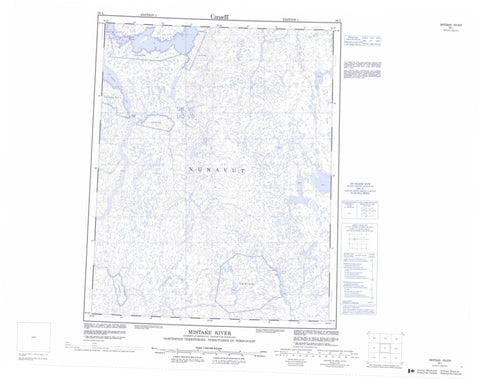 056L Mistake River Canadian topographic map, 1:250,000 scale