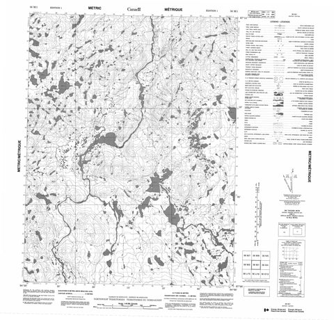 056M01 No Title Canadian topographic map, 1:50,000 scale