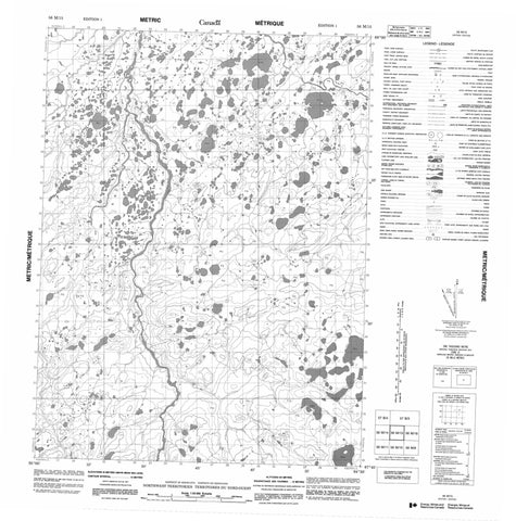 056M15 No Title Canadian topographic map, 1:50,000 scale