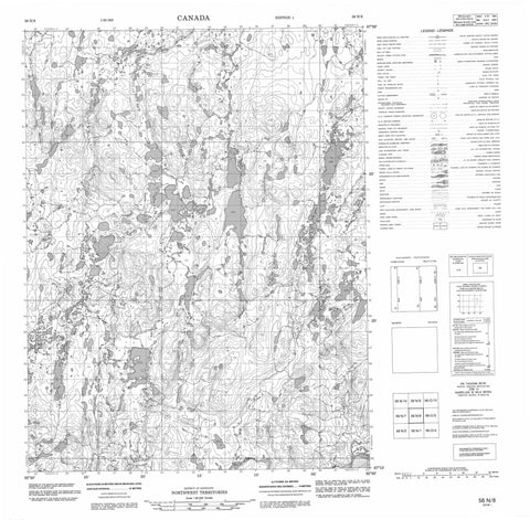 056N08 No Title Canadian topographic map, 1:50,000 scale