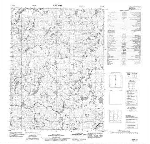 056N12 No Title Canadian topographic map, 1:50,000 scale