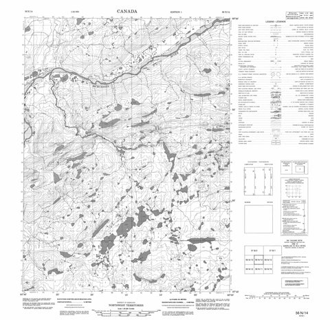 056N14 No Title Canadian topographic map, 1:50,000 scale