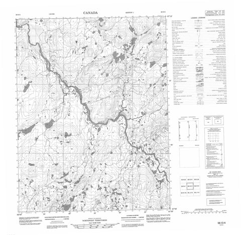 056O04 No Title Canadian topographic map, 1:50,000 scale