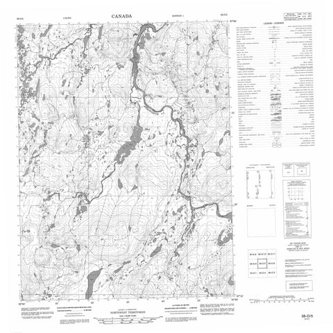 056O05 No Title Canadian topographic map, 1:50,000 scale