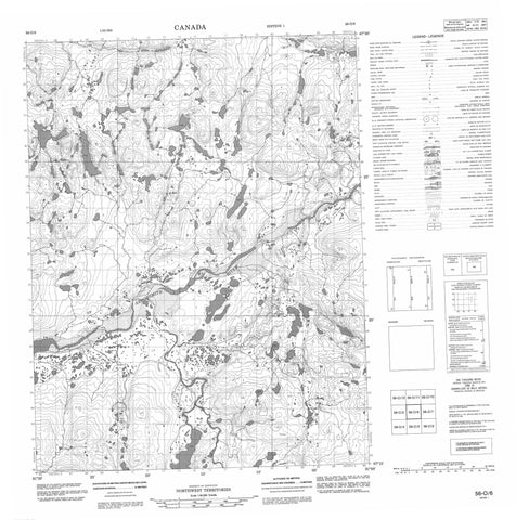 056O06 No Title Canadian topographic map, 1:50,000 scale