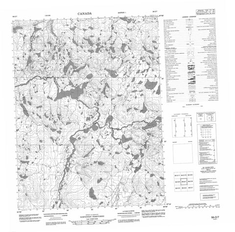 056O07 No Title Canadian topographic map, 1:50,000 scale