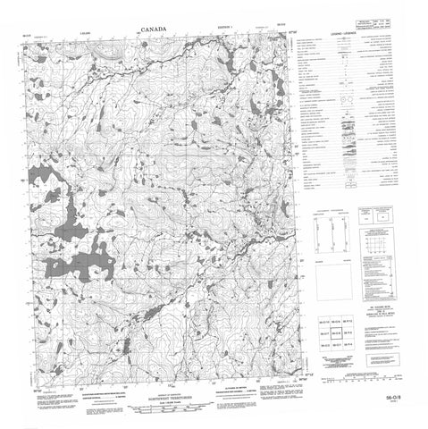 056O08 No Title Canadian topographic map, 1:50,000 scale