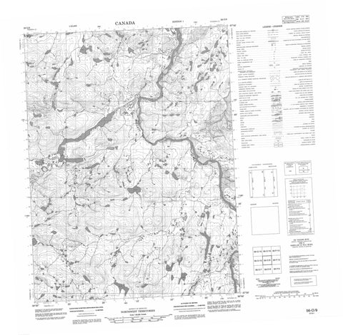 056O09 No Title Canadian topographic map, 1:50,000 scale