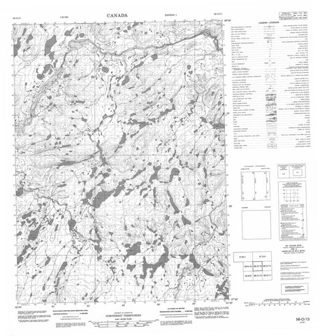 056O13 No Title Canadian topographic map, 1:50,000 scale