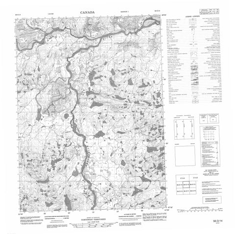 056O14 No Title Canadian topographic map, 1:50,000 scale