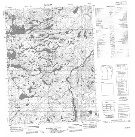 056O16 No Title Canadian topographic map, 1:50,000 scale