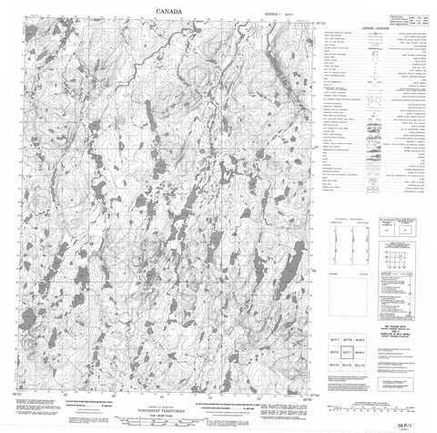 056P01 No Title Canadian topographic map, 1:50,000 scale