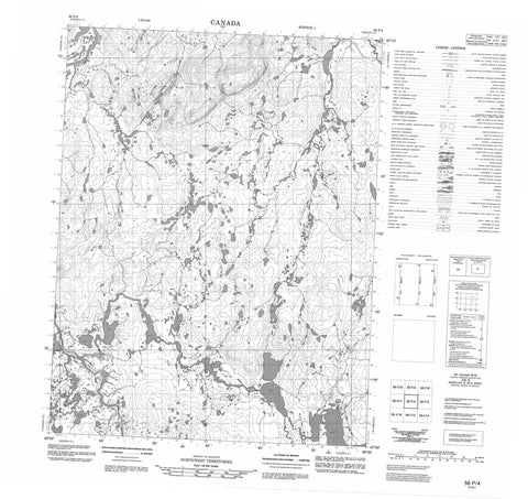 056P04 No Title Canadian topographic map, 1:50,000 scale