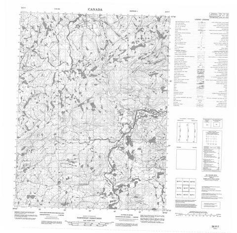 056P07 No Title Canadian topographic map, 1:50,000 scale