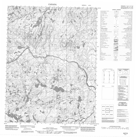 056P08 No Title Canadian topographic map, 1:50,000 scale