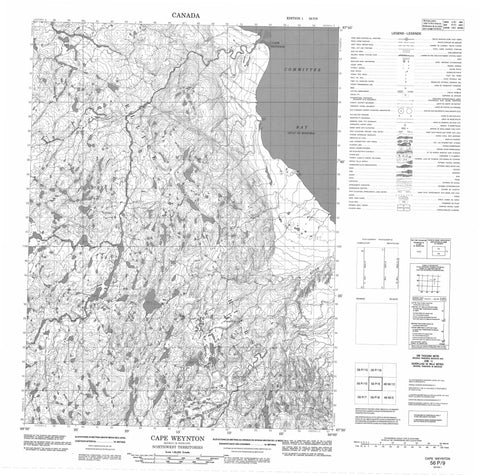 056P09 Cape Weynton Canadian topographic map, 1:50,000 scale