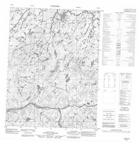 056P11 No Title Canadian topographic map, 1:50,000 scale