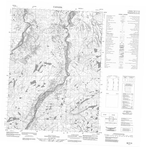 056P13 No Title Canadian topographic map, 1:50,000 scale