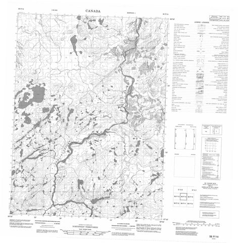 056P14 No Title Canadian topographic map, 1:50,000 scale