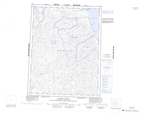 056P Ellice Hills Canadian topographic map, 1:250,000 scale