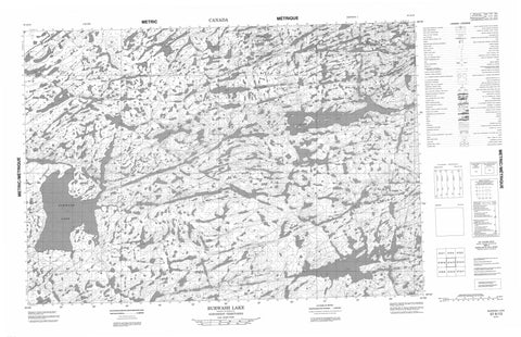 057A13 Burwash Lake Canadian topographic map, 1:50,000 scale