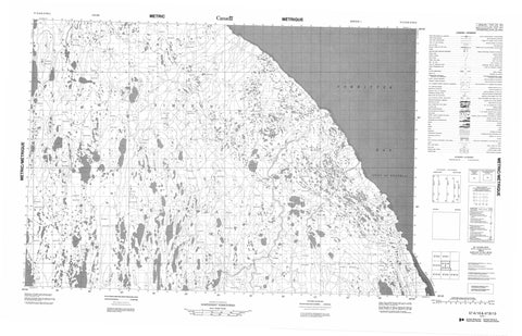 057A16 No Title Canadian topographic map, 1:50,000 scale