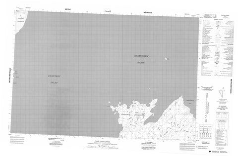 057B04 Cape Britannia Canadian topographic map, 1:50,000 scale