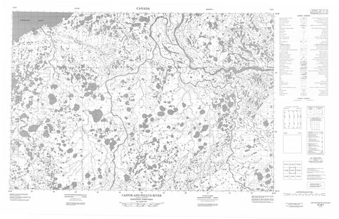 057B07 Castor And Pollux River Canadian topographic map, 1:50,000 scale