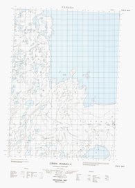 057B13W Gibson Peninsula Canadian topographic map, 1:50,000 scale