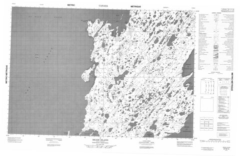 057B14 Beads Island Canadian topographic map, 1:50,000 scale