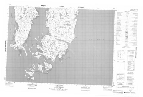 057C05 Cape Hardy Canadian topographic map, 1:50,000 scale