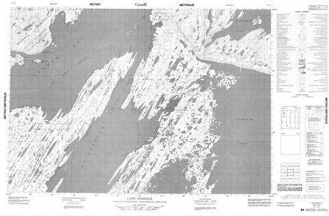 057C07 Cape Isabella Canadian topographic map, 1:50,000 scale